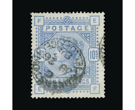 Great Britain - QV (surface printed) : (SG 182) 1883-84 10s cobalt, white paper, wmk Anchor, Perf 14, EF, faint trace of pres