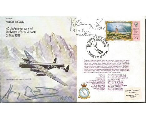PO Josef Jan Hanus Sqn Battle of Britain and ACM Sir Harry Broadhurst signed Avro Lincoln bomber cover Good condition. All it