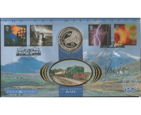  Peter Snow signed Benham official Millennium FDC Fire and light coin cover Good condition. All items come with a Certificate