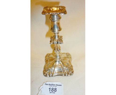 Small hallmarked silver candlestick, approx. 12cm high