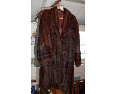 Vintage clothing: Fur coat and a Nubuck ladies coat