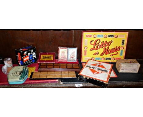 Assorted board games and cribbage boards