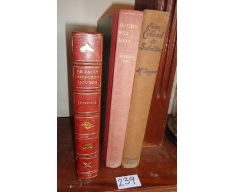 Mr Facey Romfords Hounds 1865, leatherbound, illus. by John Leech &amp; Halbot K. Browne,"From Colonel to Subaltern" by Lt. C