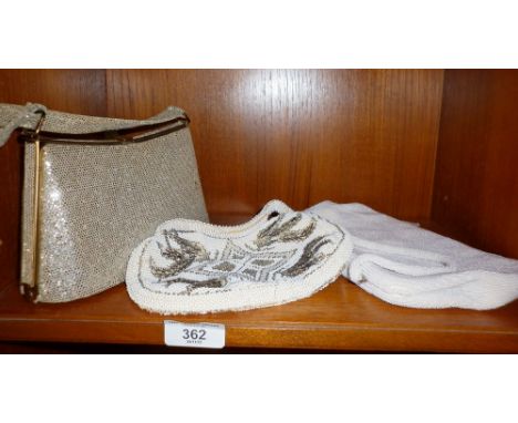 Vintage clothing: three evening clutch bags