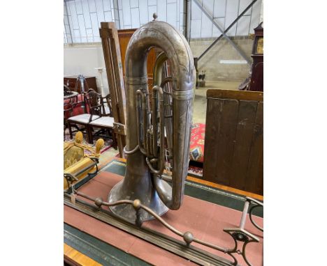 A vintage tuba, length 104cm
