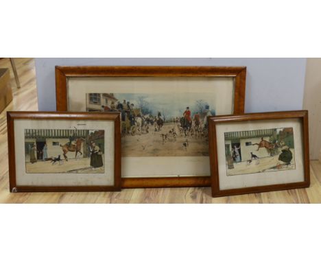 Cecil Aldin (1870-1935), pair of colour prints, 'Good Morning Mrs Flanagan' and 'Good Morning Squire Brown', overall 33 x 47c
