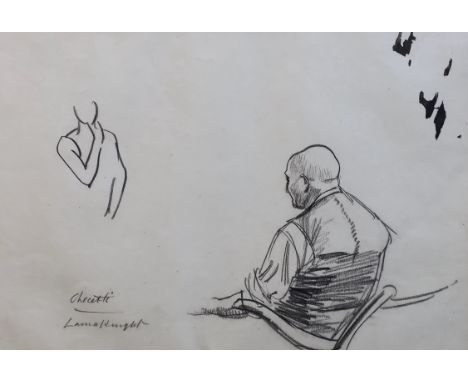 § § Dame Laura Knight DBE RA RWS (British, 1877-1970) Sketch of Checetti, Diaghilev Ballet in England at The Sainsbury Centre