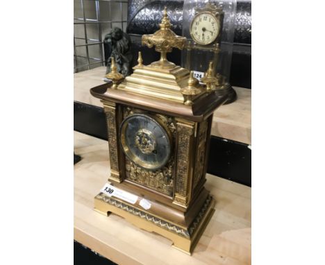 FRENCH GILT MANTLE CLOCK WITH FRENCH MOVEMENT - 1865 - 38CM