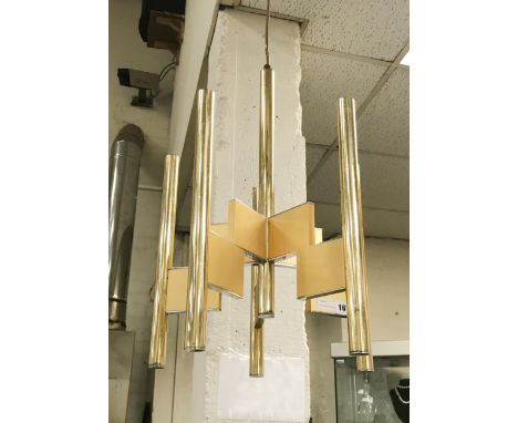 1960'S BRASS ABSTRACT HANGING LIGHT