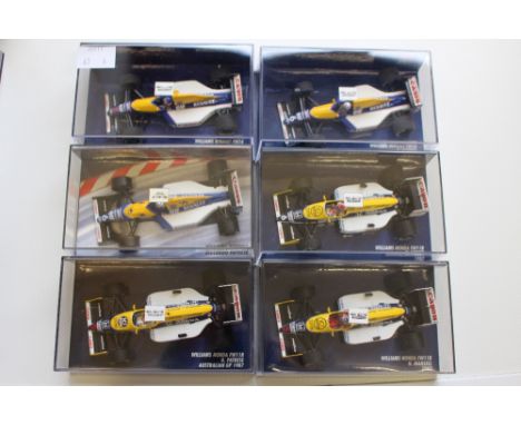 Williams F1 Team Minichamps 1/43 scale, boxed FW113/14 Renault/Honda six cars 