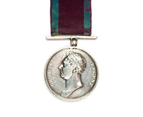 Waterloo medal 1815 to Corporal Sam Whitehead, 2nd Battalion, 3rd Regiment, Guards, suspender bar damaged, Ribbon, decanter/w