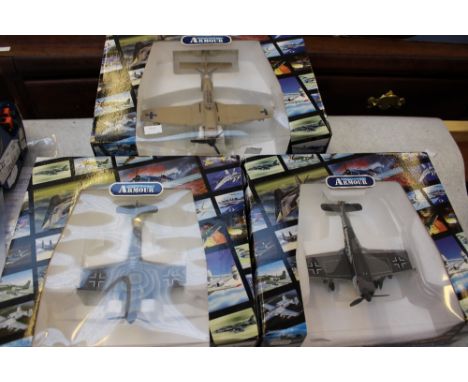 Franklin Mint precision models 1/48 scale World War Two German JU-87 Stuka, FW190, BF109, boxed  