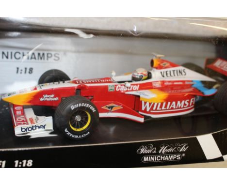 Paul's Model Art Minichamps Williams F1 team 1/18 scale Williams 1st edition show car 199, Zanardi, boxed 