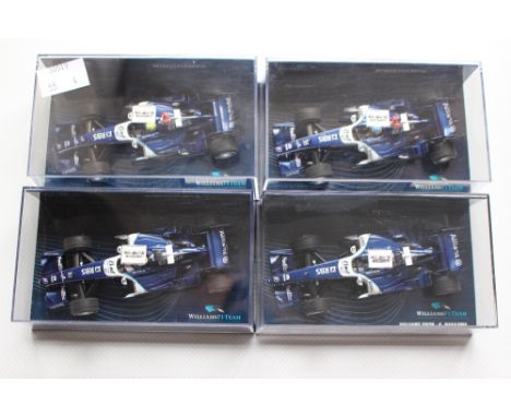 Williams F1 Team Minichamps 1/43 scale, boxed Cosworth FW28 2006 four cars Wurz/Rosberg/Webber 