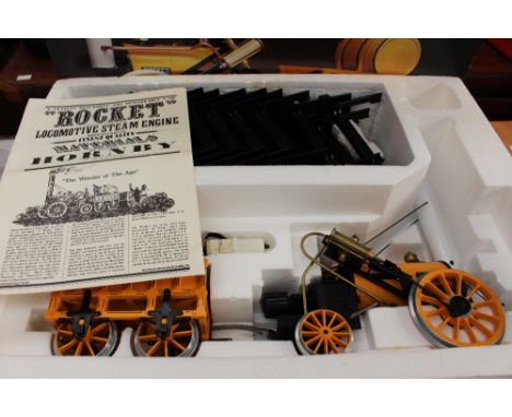 Hornby railways model steam engine, 3½ gauge 'Stephensons Rocket' complete with twenty five feet approx of track, complete wi