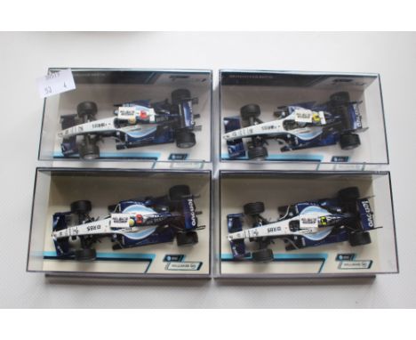 Williams F1 Team Minichamps 1/43 scale, boxed Toyota 2007 FW29 four cars Rosberg/Wurz 