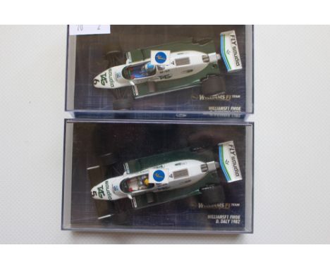 Williams F1 Team Minichamps 1/43 scale, boxed FW08 1982 Daly/Rosberg two cars