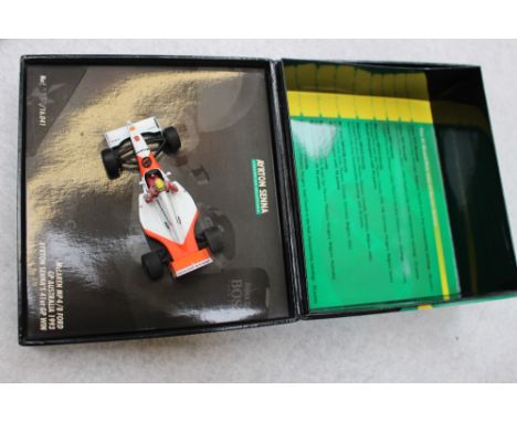 Ayrton Senna racing car collection 1/43 scale Birthday set McLaren MP4/8 1993, boxed 