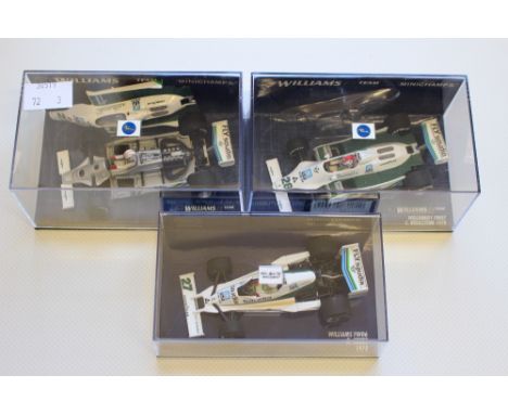 Williams F1 Team Minichamps 1/43 scale, boxed FW06/07 1978/7 Jones/Regazzoni three cars 