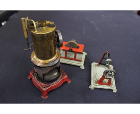 A Model steam engine with two belt driven machines, German origin
