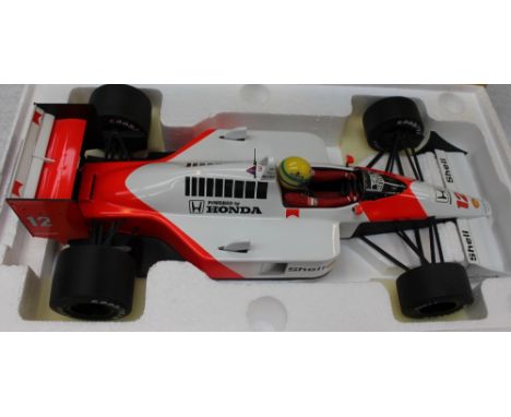 Ayrton Senna racing car collection 1/12 scale McLaren MP4/4 1998 World Champion, boxed 