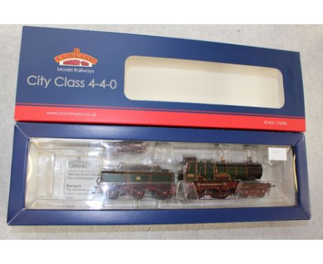 Bachmann branch line 31-727 GWR OO gauge 4-4-0 City of London 21 DCC, boxed 