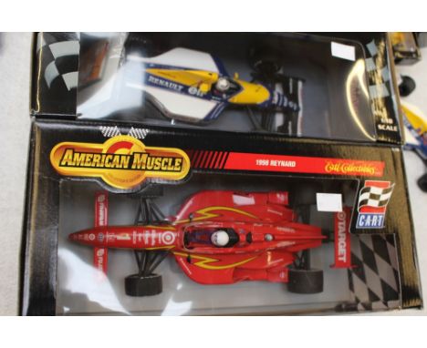 Quatzo Williams FW14B, R, Patrese limited edition and American Muscle 1998 Reynard 1/18 scales, boxed 