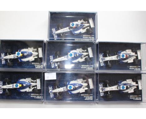 Williams F1 Team Minichamps 1/43 scale, boxed BMW FW26 2003 seven cars 