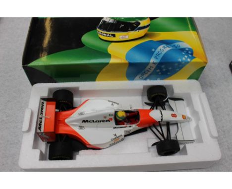 Ayrton Senna racing car collection 1/18 scale Minichamps McLaren MP4/8 Ford 1993, boxed 