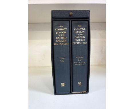 THE COMPACT EDITION OF THE OXFORD ENGLISH DICTIONARYpublished by Book Club Associates, in two cloth bound volumes in a slip c