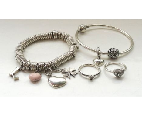 SELECTION OF FASHION JEWELLERYcomprising a Links of London silver Sweetie bracelet with two Links of London charms and two ot