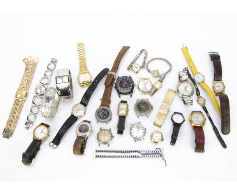 A collection of vintage and modern watches, including an Art Deco period 9ct gold cased lady's watch, AF, a Hermes marked mid