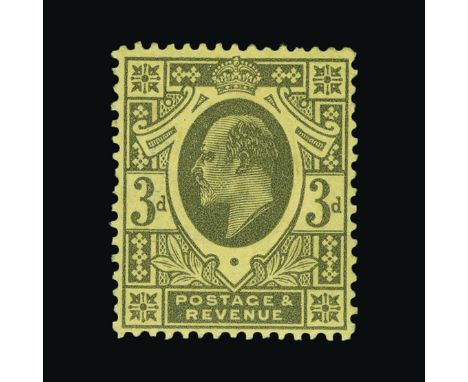Great Britain - KEVII : (SG 285a) 1911 Harrison perf 15 x 14 3d grey/lemon, light gum bends, fresh u.m.  Photocopy of Philate