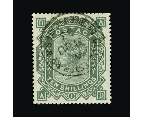 Great Britain - QV (surface printed) : (SG 135) 1867-83 10s greenish grey, AD, well centred, excellent colour, full light GLO