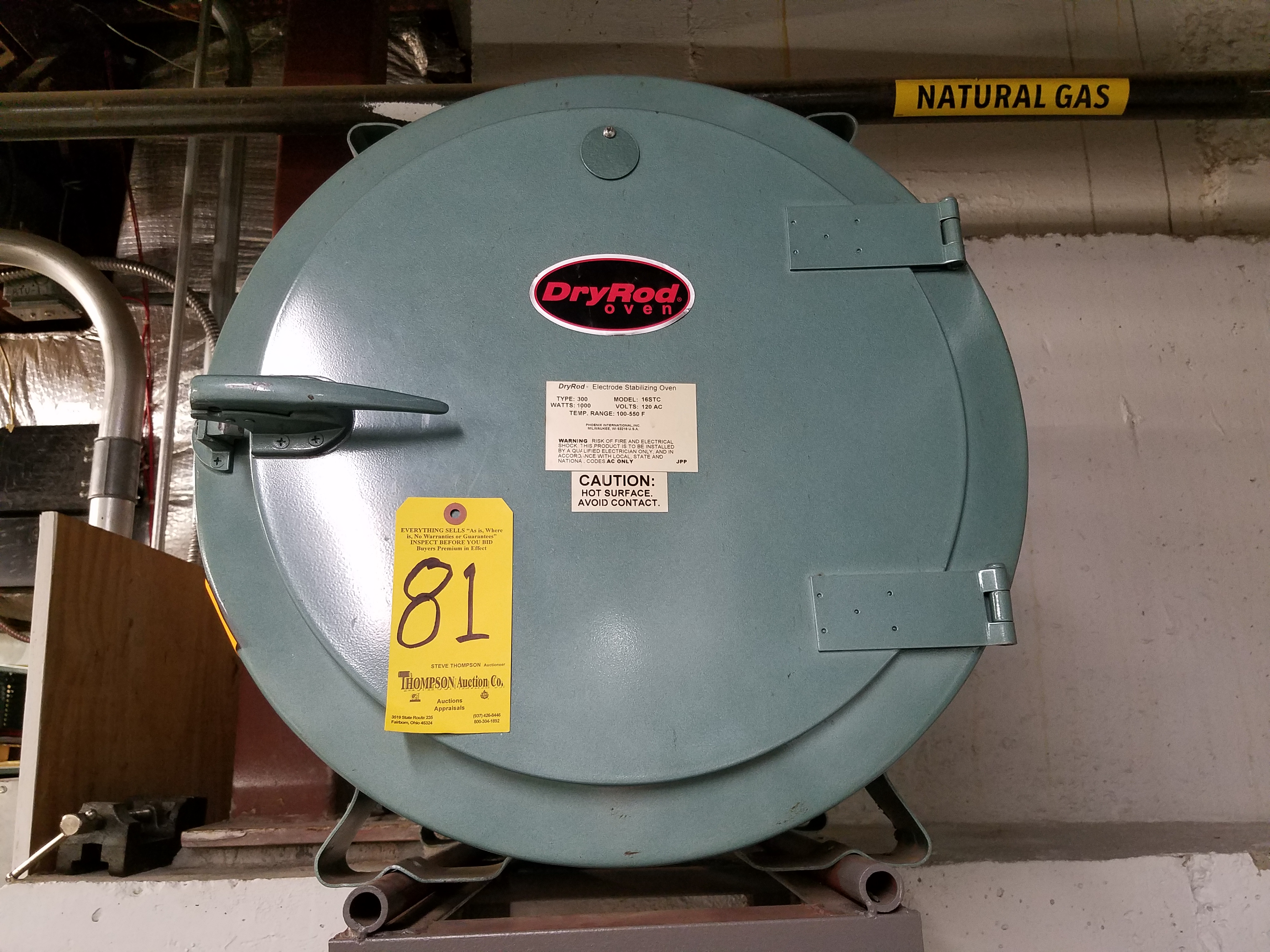 Phoenix Dry Rod Oven, Type 300, Model 165TC, Including Welding Rod