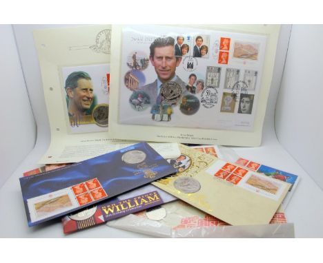 Thirteen Royal  Mint/Royal Mail and Other Philatelic Numismatic Covers, including 1999 Rugby World Cup £2, Australia First Vi