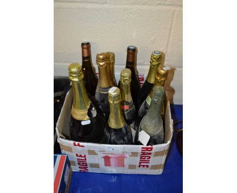 Box of various sparkling wine, champagne etc