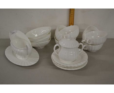 Quantity of Royal Worcester white glazed table wares