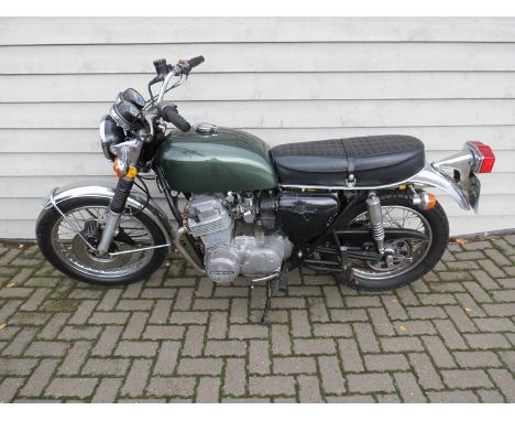 A 1975 Honda CB750K5 import motorcycle registered in the UK 01/09/2017. 736cc engine. Tax and MOT exempt. Folder of paperwork