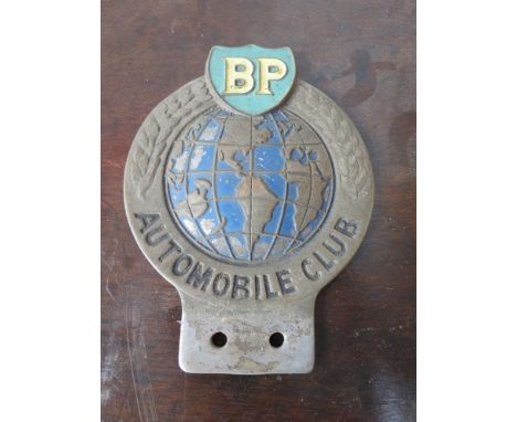 A BP automobile club badge 