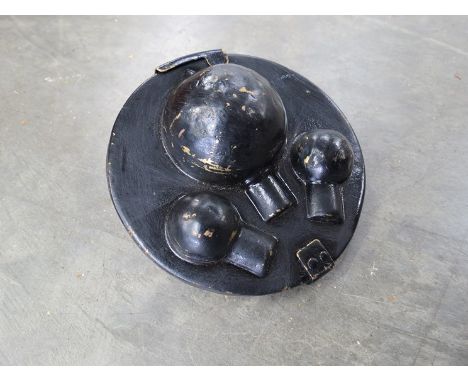 A vintage Lucas three bulb holder 