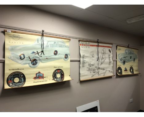 Four vintage motorcar posters, three by Rekord, one by BMC Service Limited (4)  