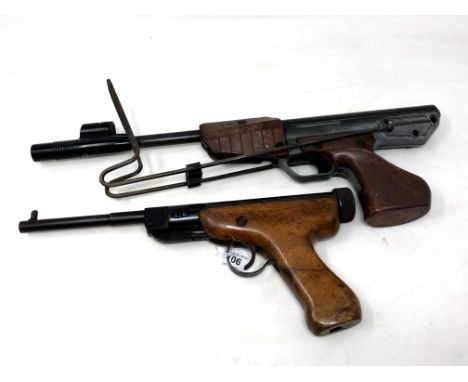 A vintage Slavia SVP air pistol together with a further Cougar air pistol (2) CONDITION REPORT: Cougar air pistol damaged.
