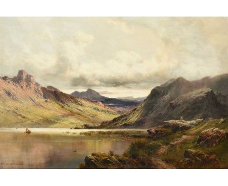 Alfred de Breanski Snr. (1852-1928)  "The Glyndwr Mountains, North Wales"  Signed, oil on canvas, 60cm by 90cmProvenance: Pol