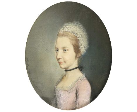 Hugh Douglas Hamilton (1739-1808) IrishPortrait of Miss Davy, Grand-Daughter of Frances Fitz William, Lady CarberySigned and 