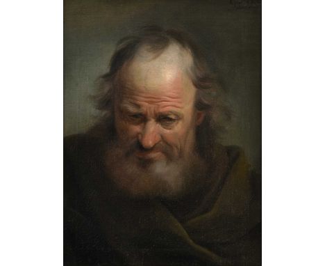 Attributed to Cavaliere Francesco Carlo Rusca (1693-1769) Italian/SwissStudy of an old manInscribed and indistinctly dated 17