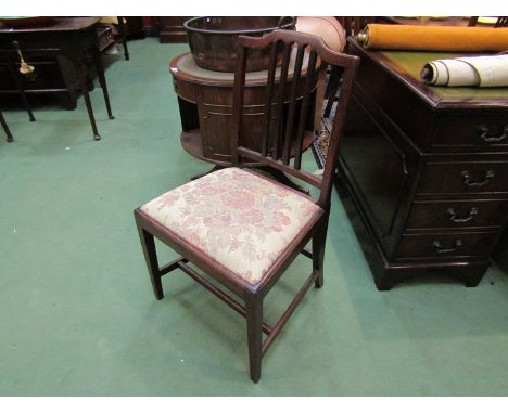 A George III mahogany stick back dining chair 