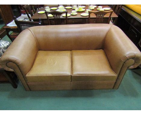 A modern two seater Chesterfield style sofa, 162cm long x 84cm deep x 78cm tall