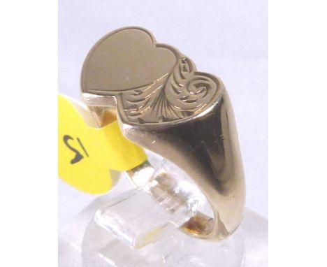 TWIN HEART RING. 9 ct solid vintage twin heart ring, size L