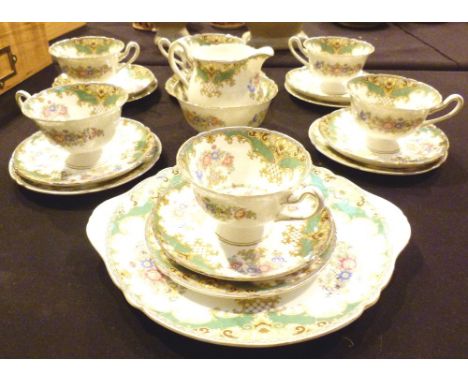 SHELLEY TEA SERVICE. Twenty one piece Shelley tea service